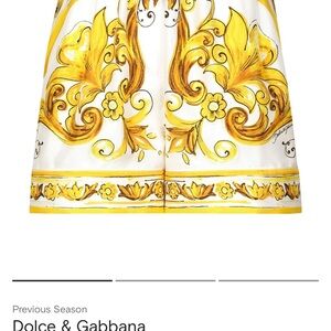 Dolce & Gabbana White and Yellow Floral Mini Skirt